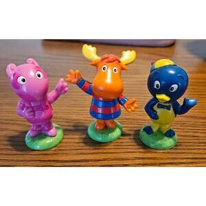 Backyardigans 3 PVC Toy Figures Pink Uniqua Orange Tyrone Blue Pablo